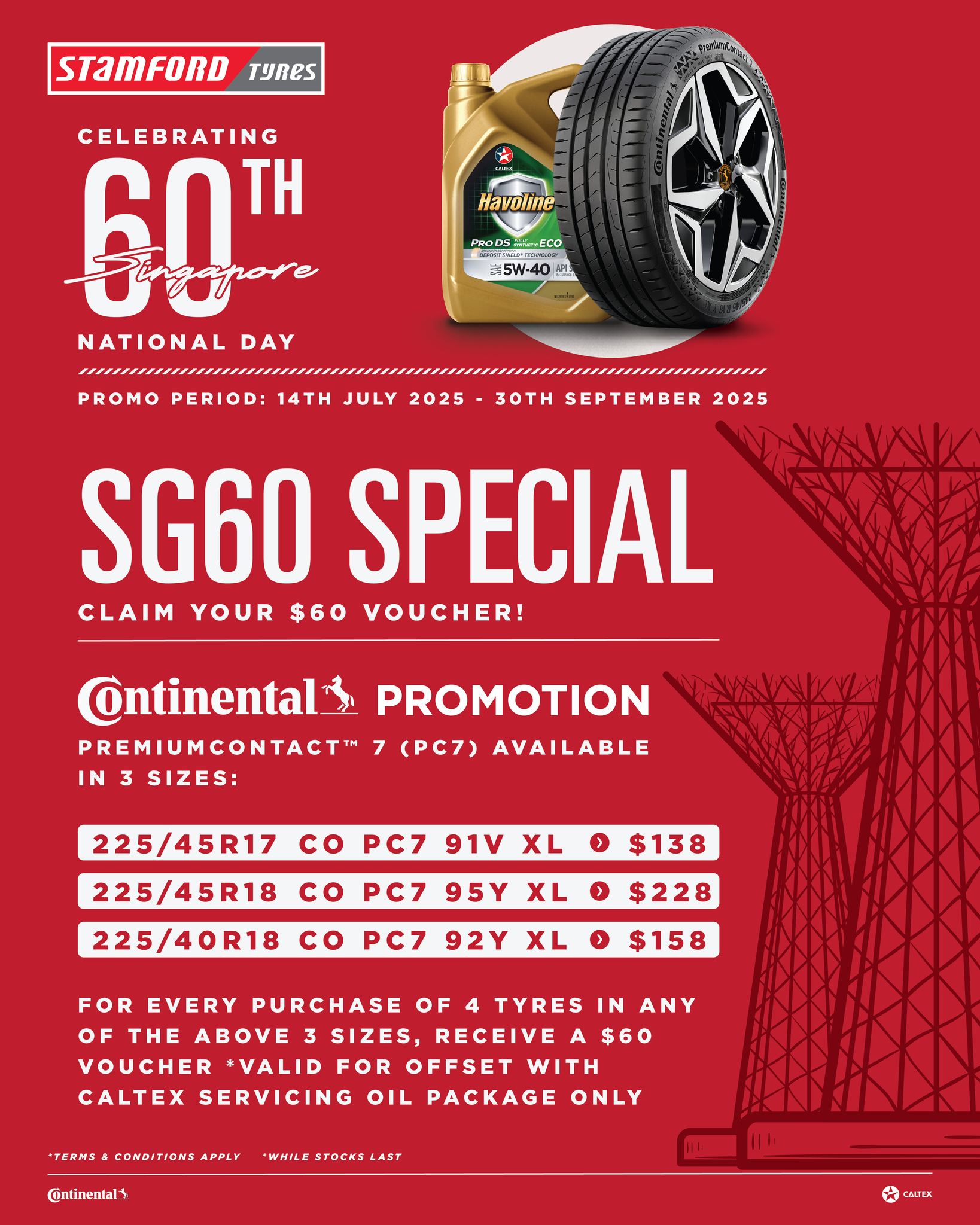 Stamford - SG60 Promo – Get $60 Off Your Caltex Servicing! 🇸🇬 Buy any 4 ...