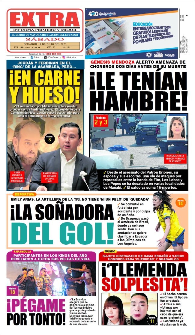 Diario - ☀️ ¡Buen día! Les compartimos la #PortadaEXTRA de este 19 de ...