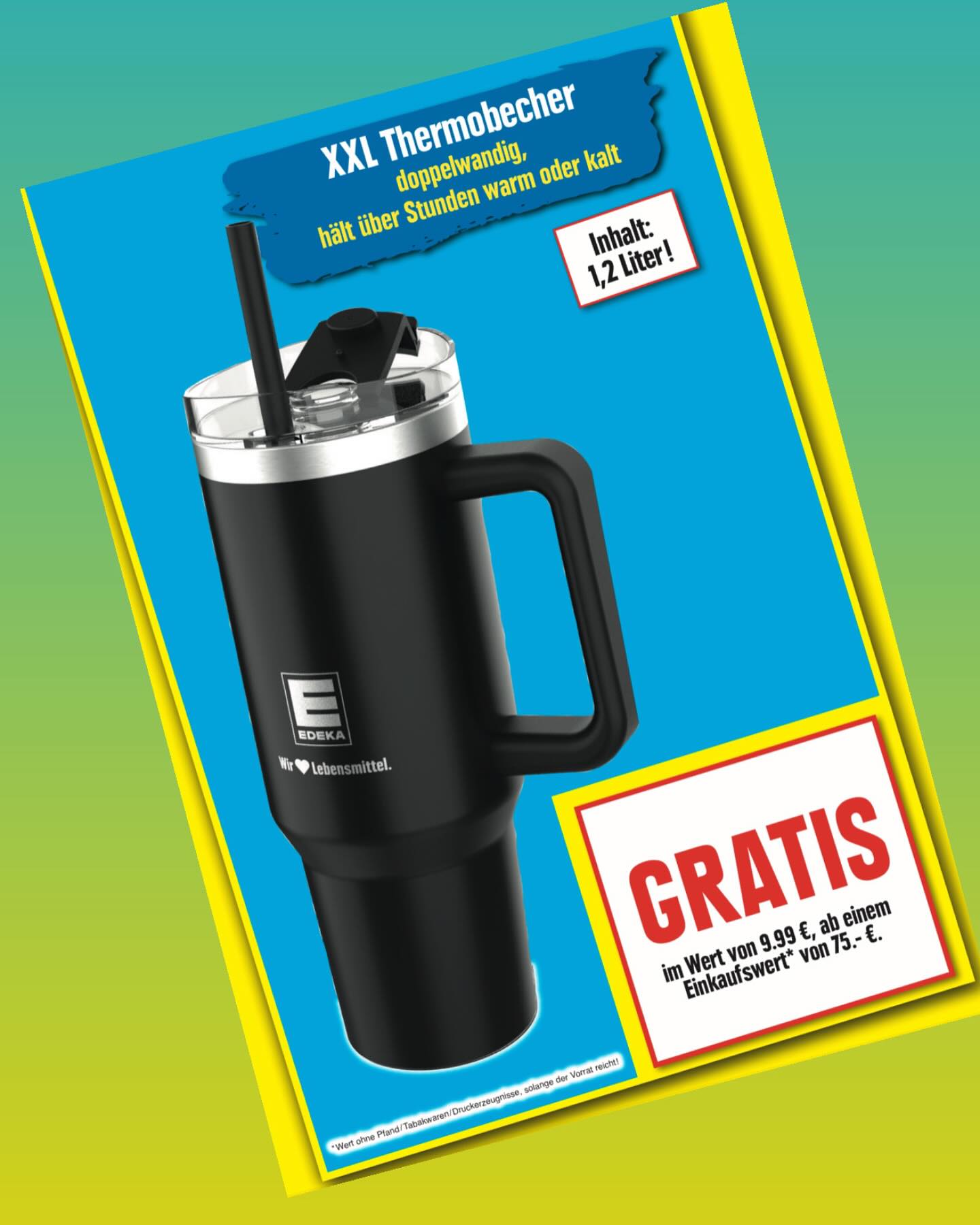 Heute und Morgen gibt's bei uns noch einen Thermobecher gratis!!! #Flugblatt #Werbung #Prospekt #Angebote #EDEKA #Olbrich #Ortenberg #Wetterau #Gut&Günstig #wirliebenlebensmittel #kaufen #gönndir #ern
