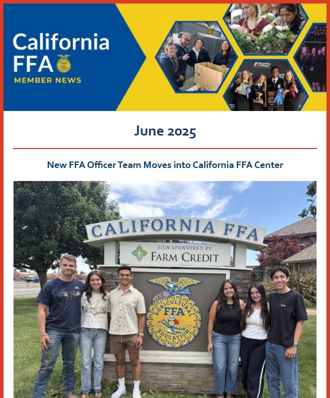 California FFA - 📨 The June Student Newsletter is here!... | Facebook