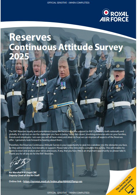 RAF - 📣The results from the 2025 Reserves Continuous Attitude Survey ...