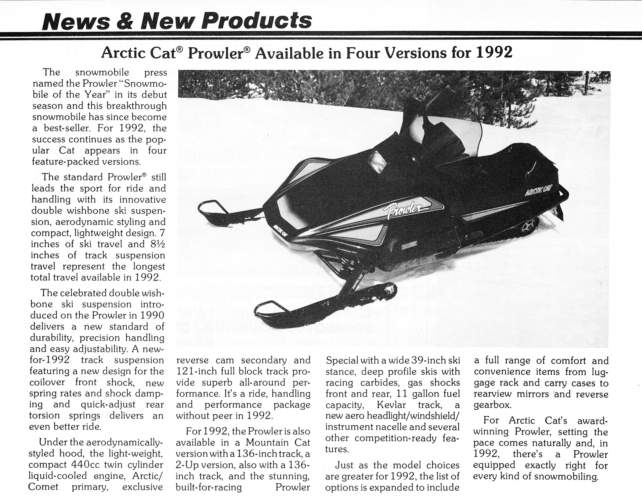 1997 Arctic Cat advertisement for the Kitty Cat snowmobile. #TBT