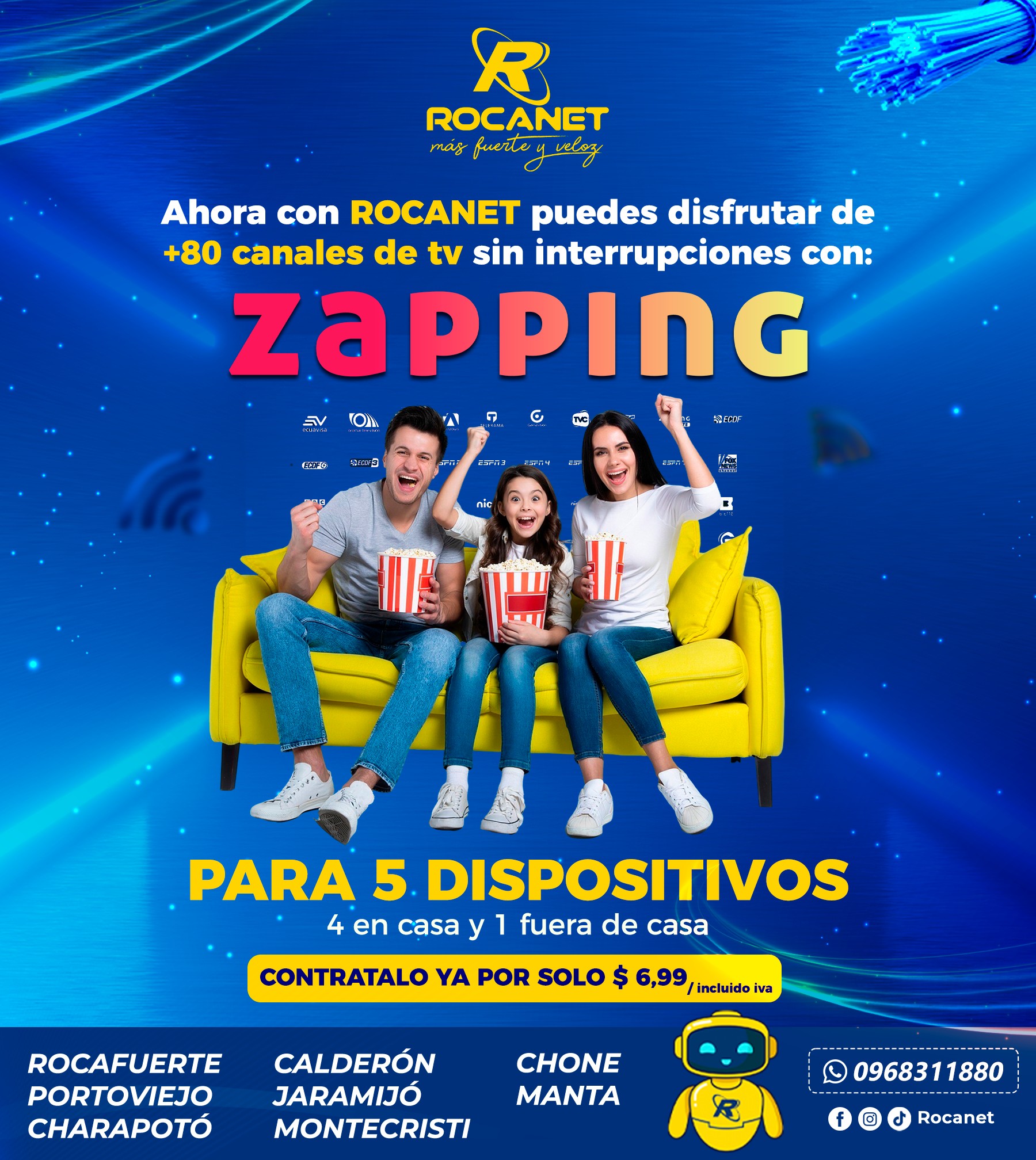 Rocanet - Contrátalo por tan sólo $6.99 mensuales incluido Iva, para 5 ...