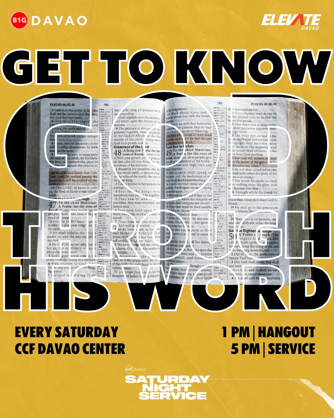 Elevate Davao - 📖 Get to know God through His Word. Join... | Facebook