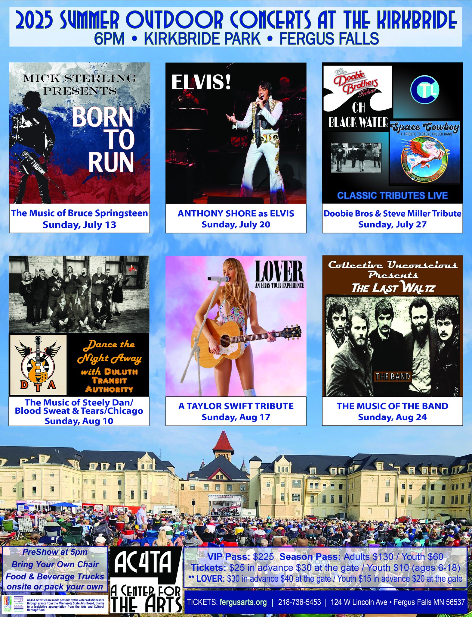 A Center for the Arts 2025 summer series tickets on sale