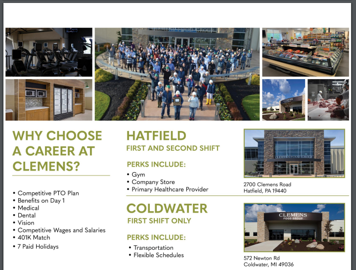 Clemens Food Group Recruiting | Hatfield PA