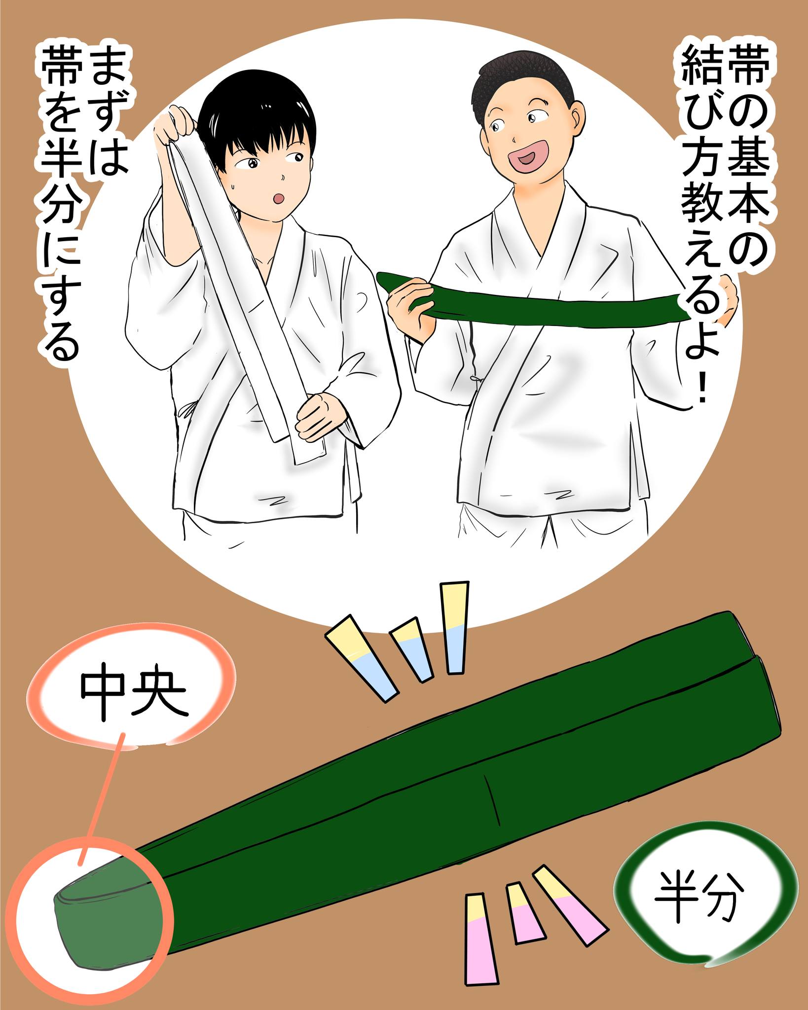 空手 帯 の 結び方