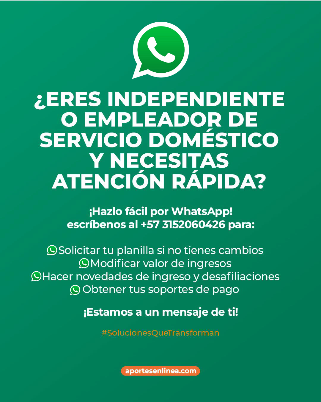 ¡Estamos a un mensaje de distancia! 😊... - Aportes en Línea | Facebook