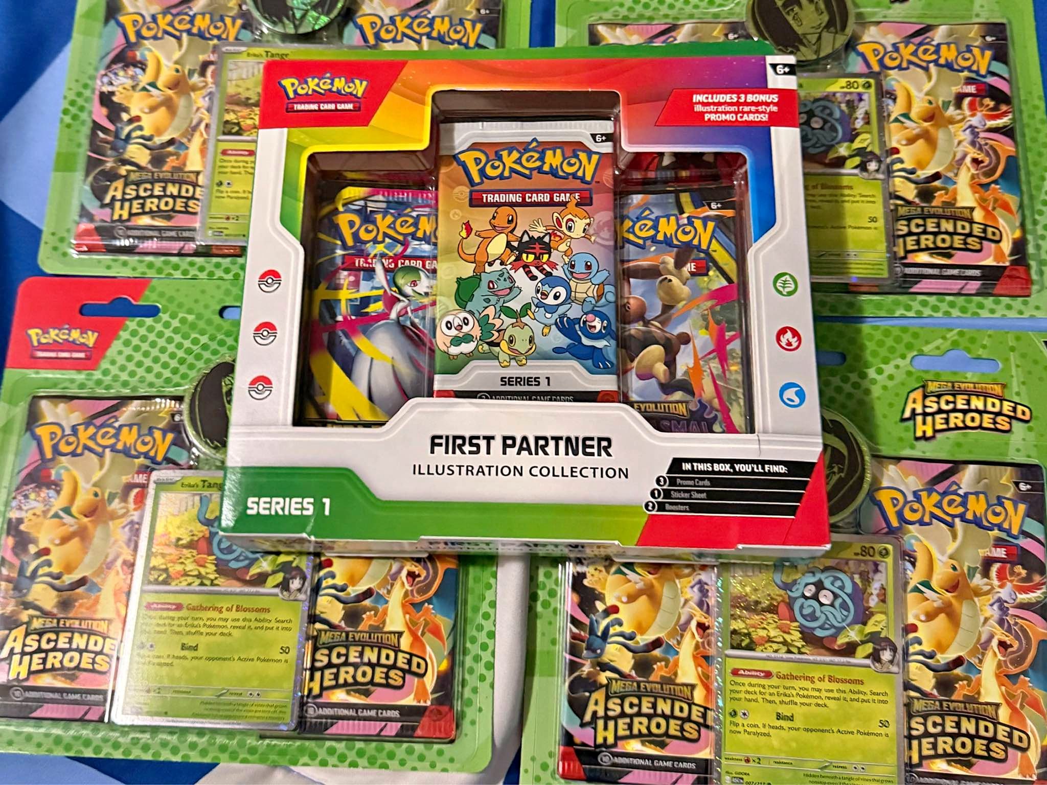 Pokemon First Partner Illustration Collection Series 1 Box + Ascended ...