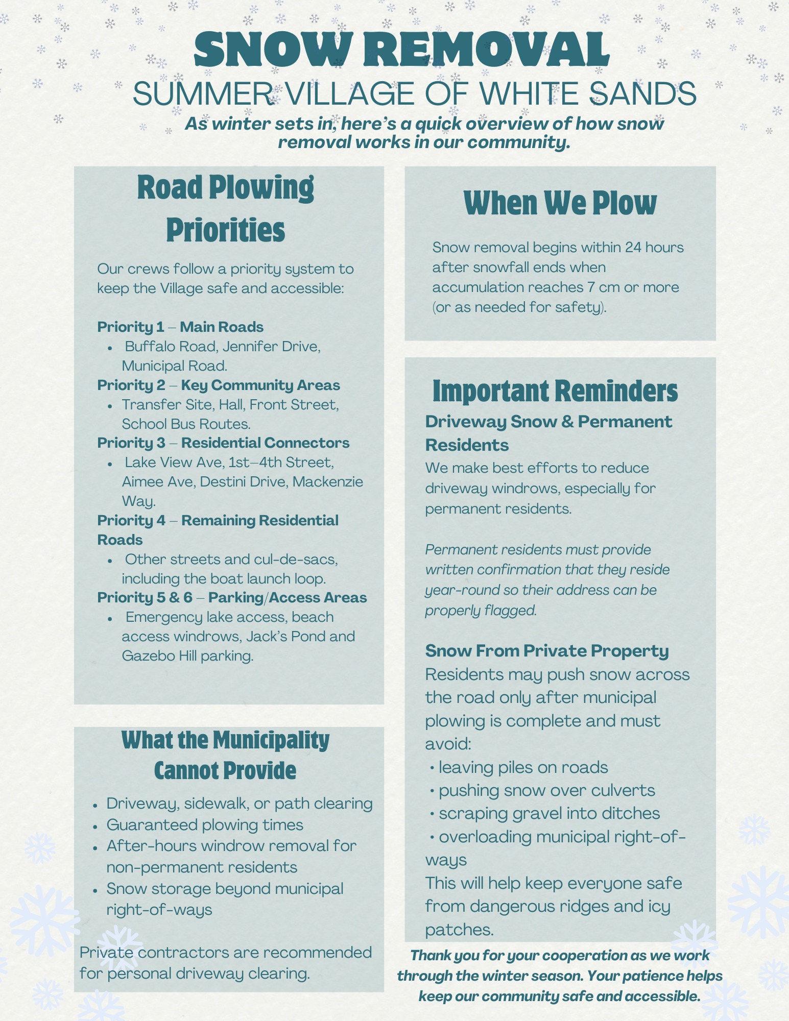 Summer - ️ Winter is here! Here’s a quick look at how snow removal ...