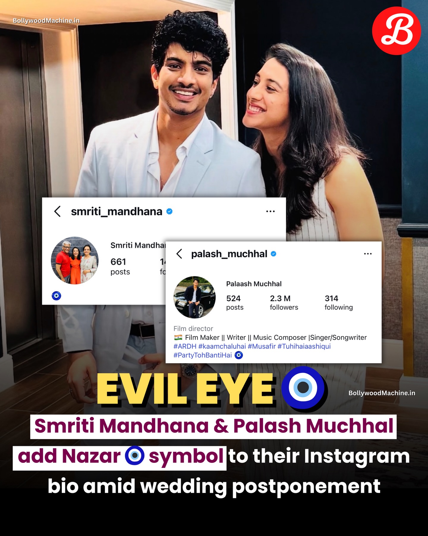 Smriti Mandhana and Palash Muchhal... - Bollywood Machine | Facebook