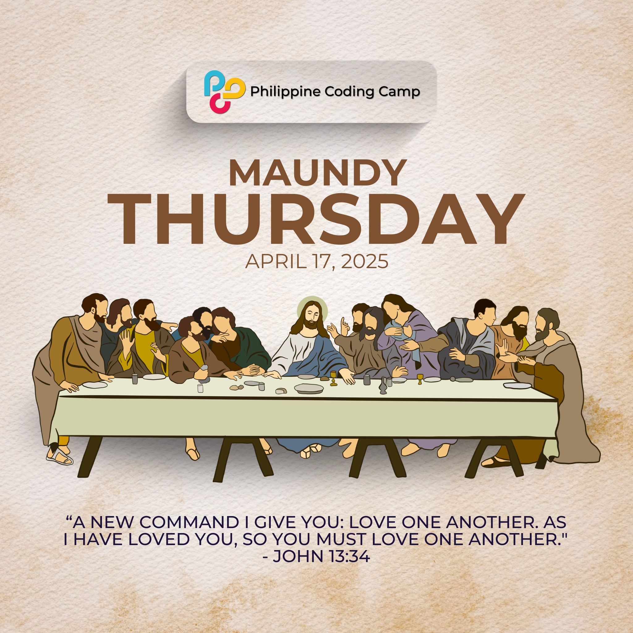 Philippine Coding Camp - 🍞🍷 Today, we remember the Last Supper, where ...