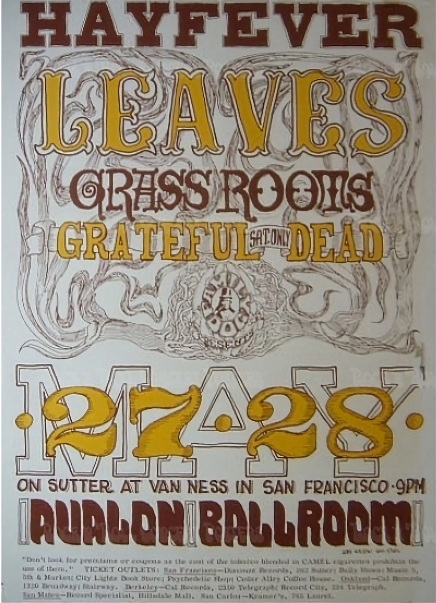 Today in 1967 the Grateful Dead played the Avalon Ballroom in San