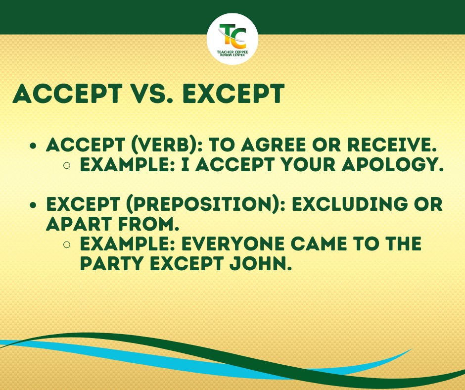 Teacher Ceppee - COMMON MISTAKENLY USED WORDS