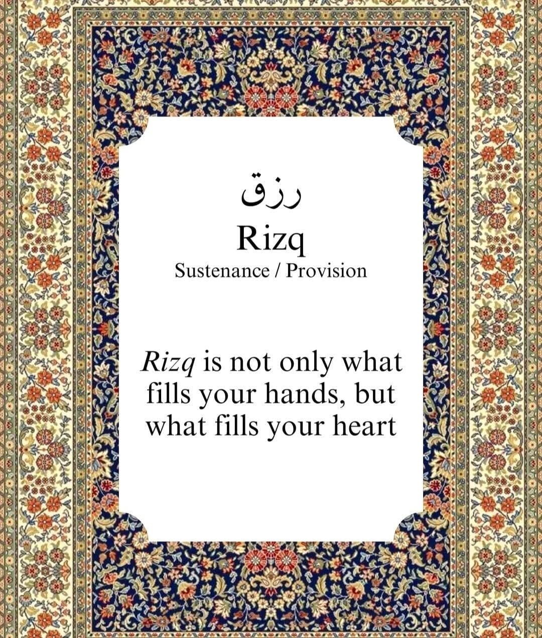 Life - The whole concept of rizq is so beautiful but there is one type ...