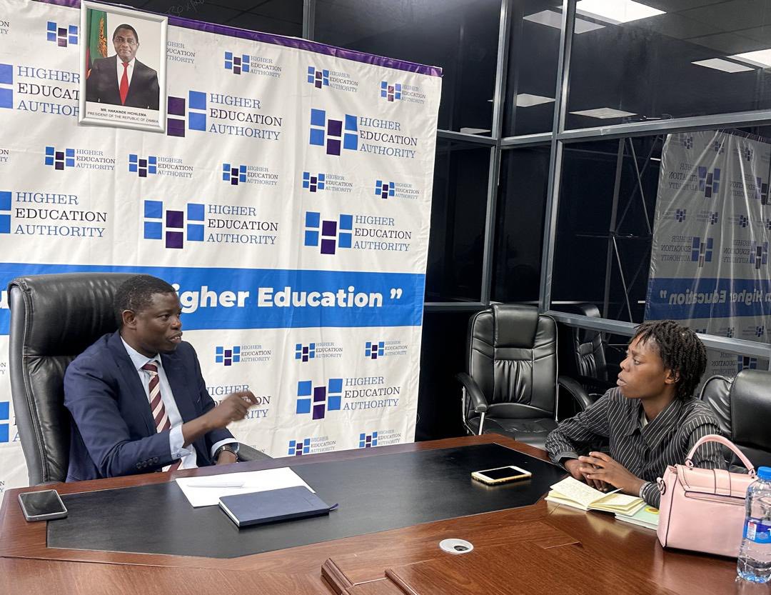 Higher - Dr. Mushumba during the interview with 5 FM Reporter, Ms ...