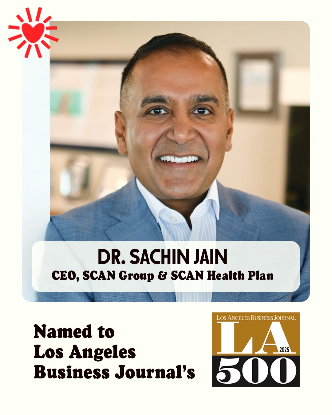 SCAN - We're thrilled to share that SCAN CEO Dr. Sachin Jain, has been ...