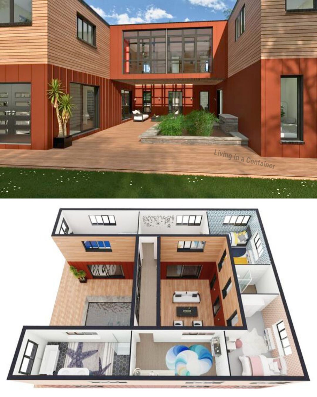 Shipping - Bold U-Shaped Shipping Container Home Design Concept Here’s ...