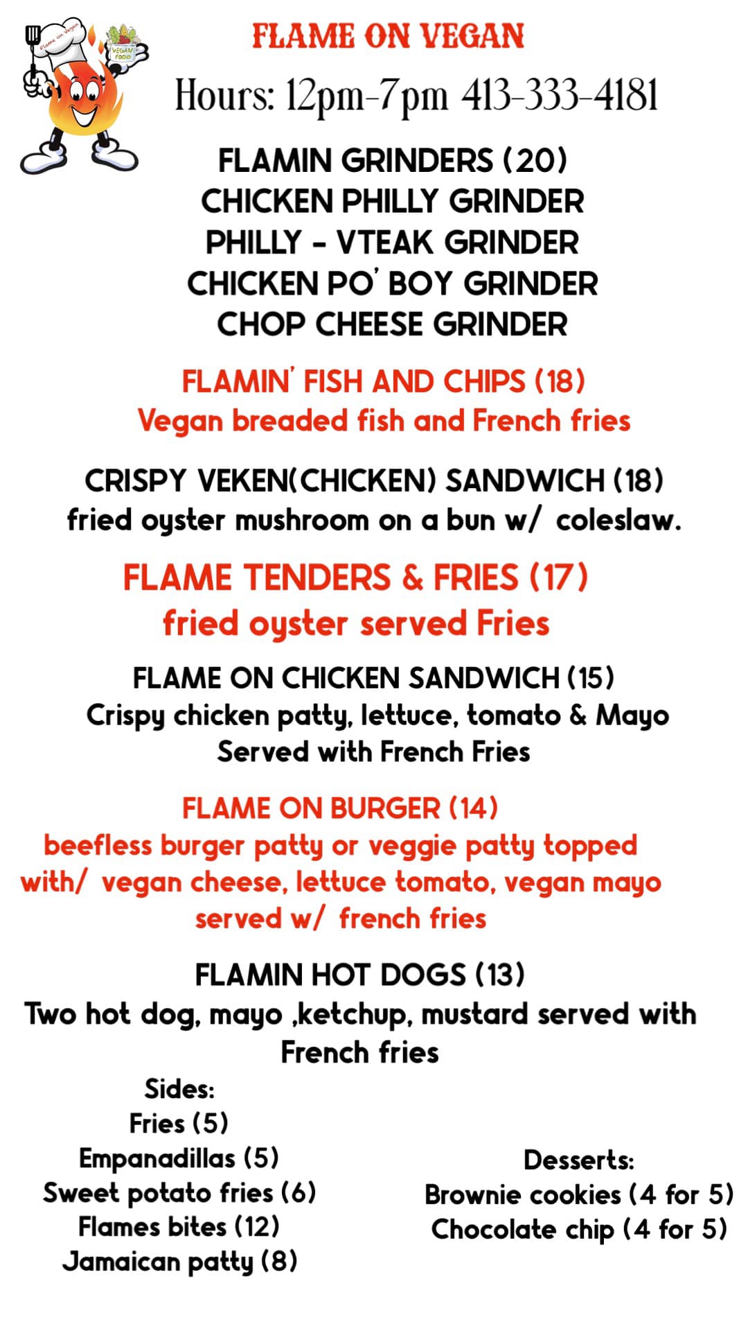 Flame On Vegan | Springfield MA