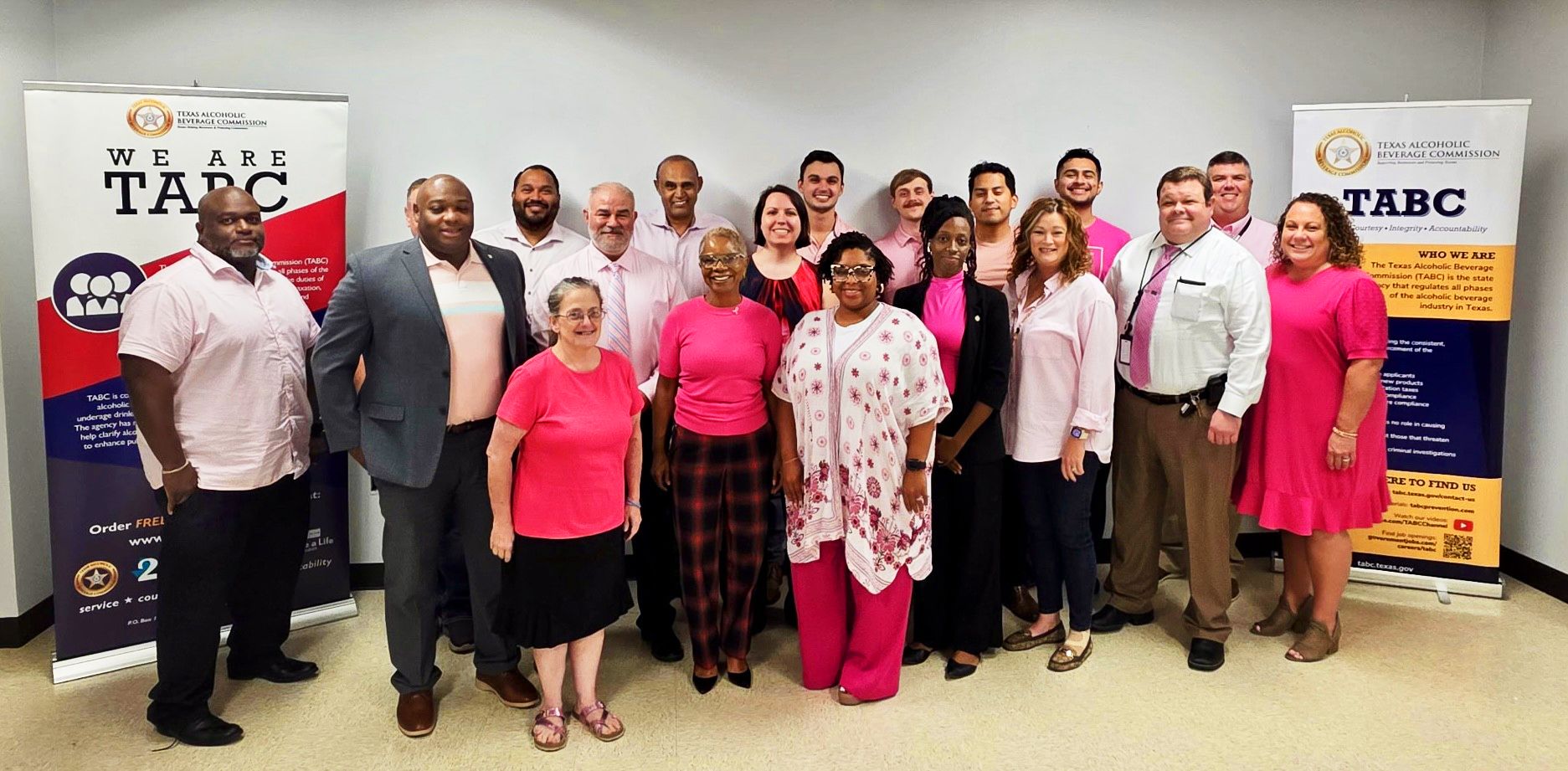 Texas - TABC regional staff across the state hosted a Pink Out Day ...