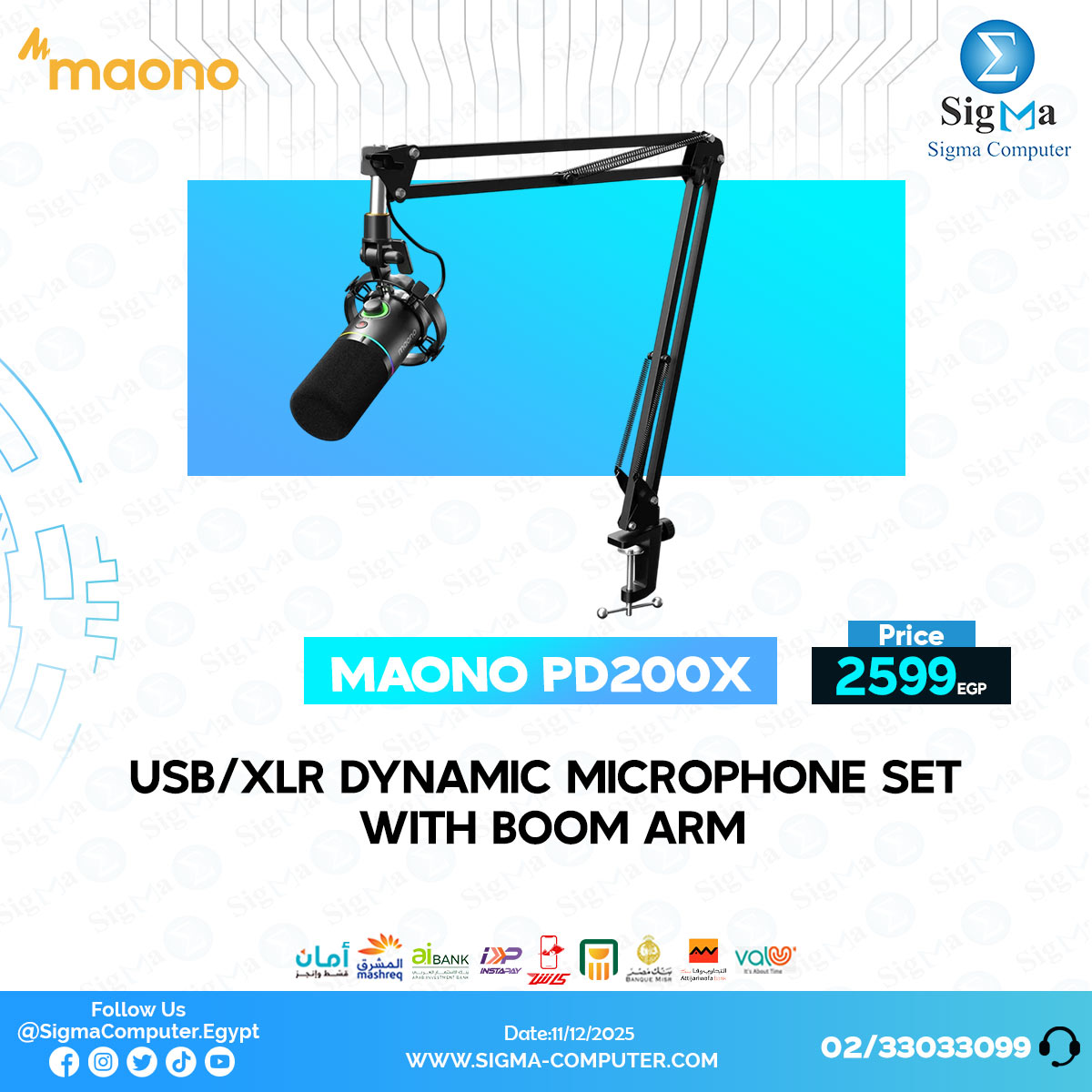 Sigma Computer - MAONO PD200X USB/XLR Dynamic Microphone... | Facebook