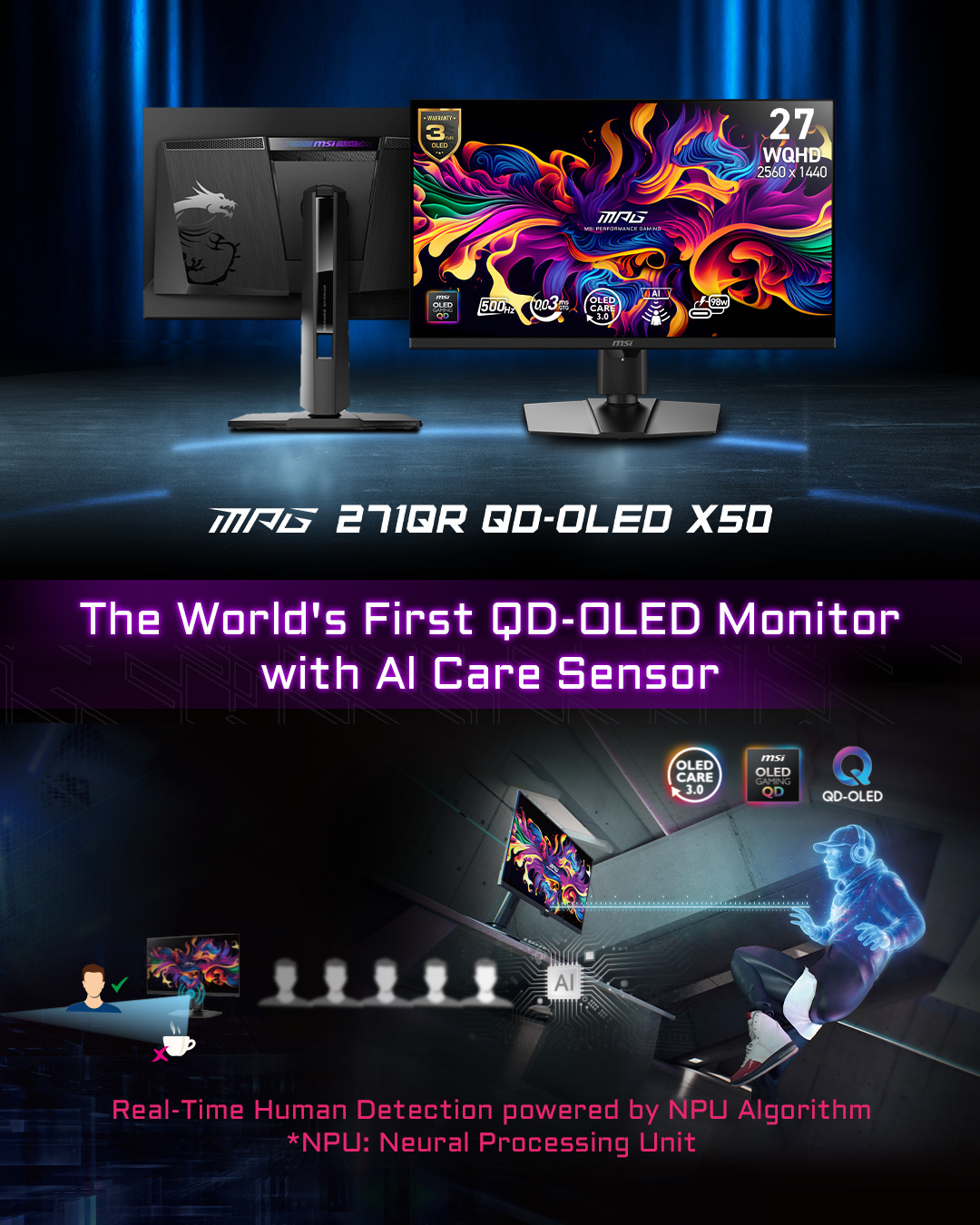 MSI - The first-ever QD-OLED monitor with human detection is here ...