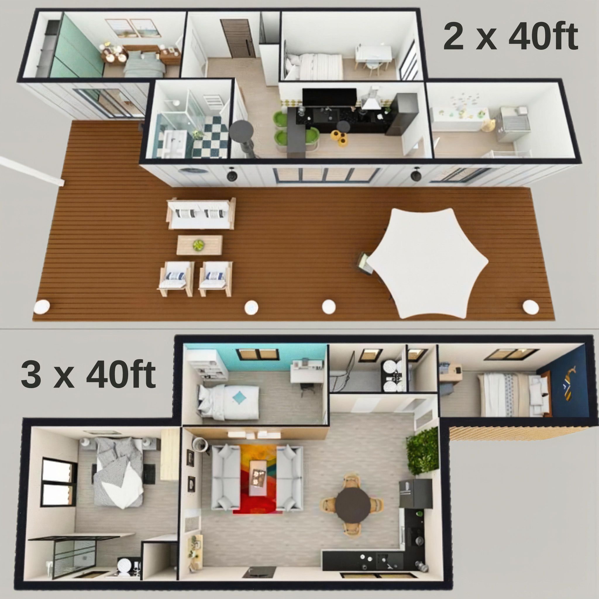 Shipping - 2 Containers vs 3 Containers: Which Layout Wins? One design ...