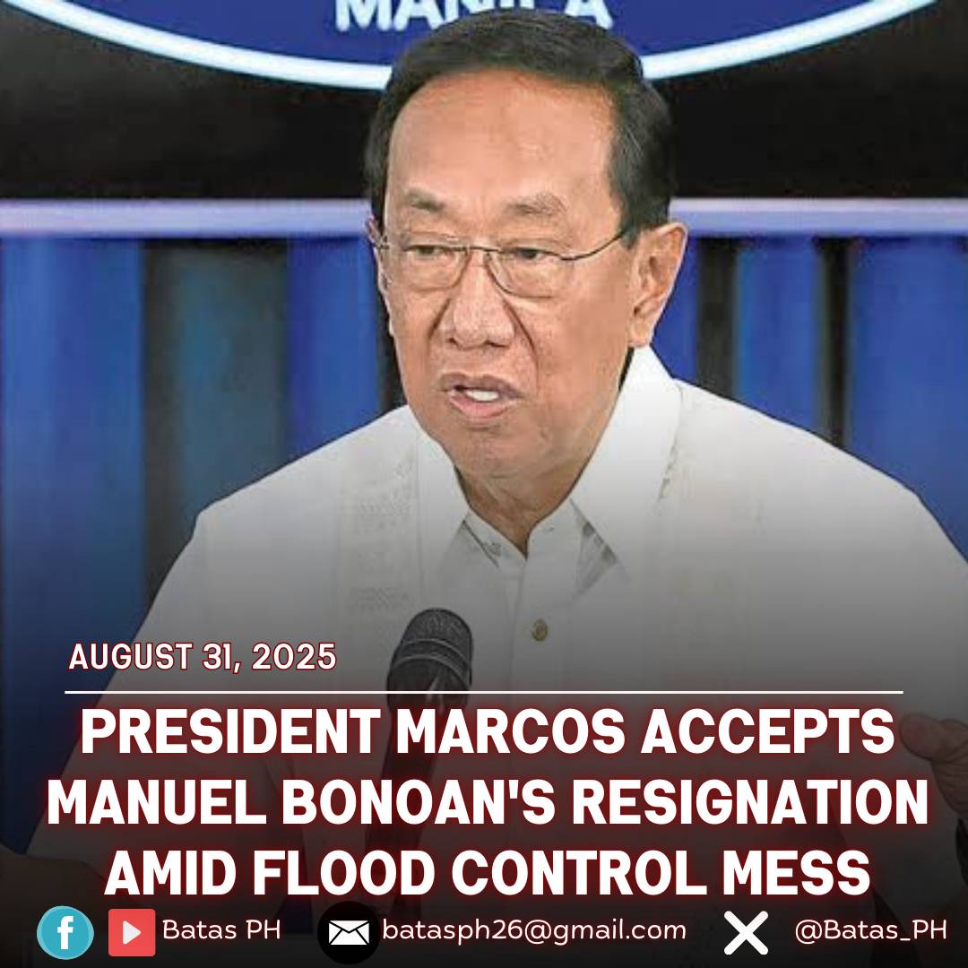 Batas - MANUEL BONOAN RESIGNS AS PUBLIC WORKS CHIEF JUST IN: President ...