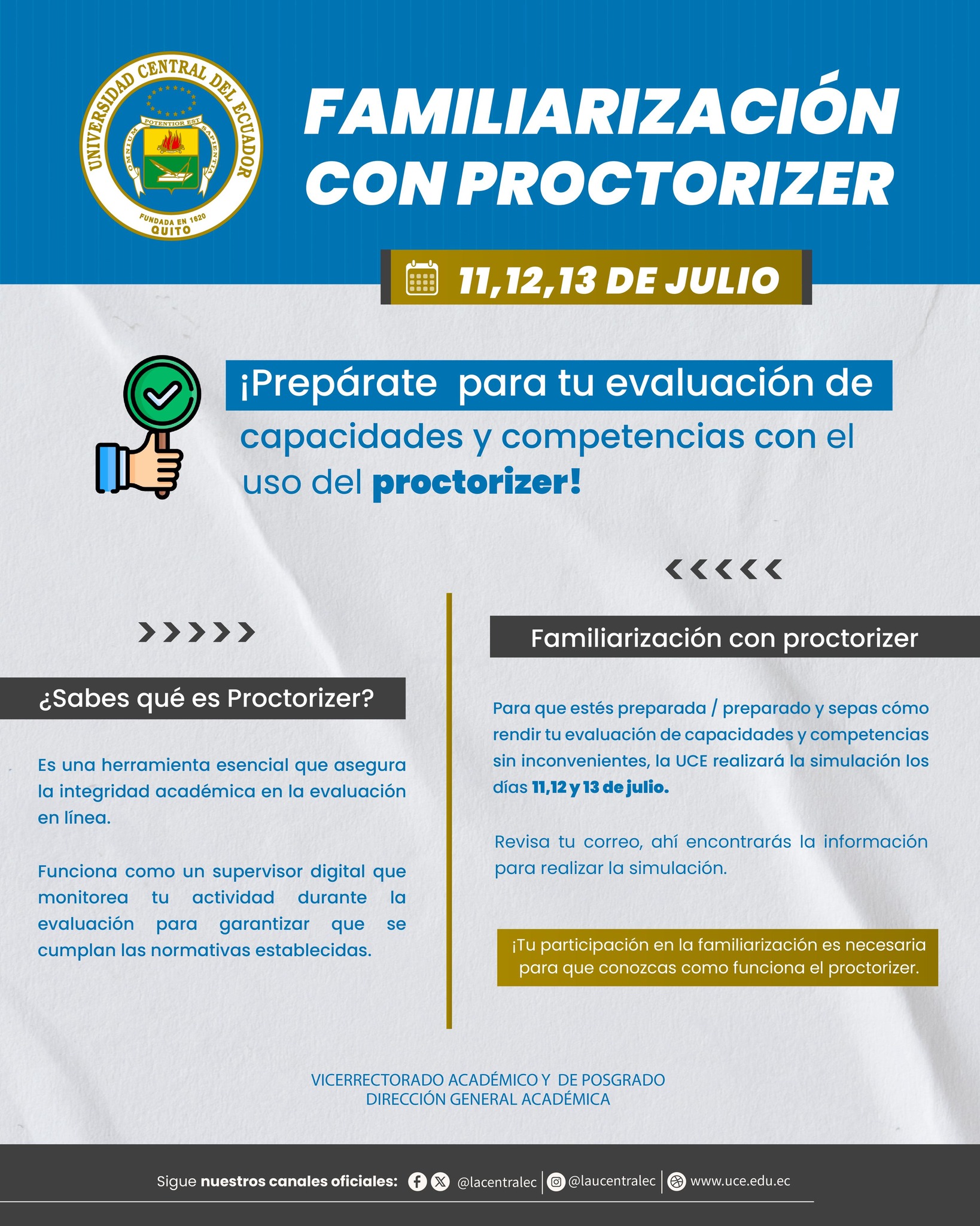 Universidad - #Admision2025 👉🏼Del 11 al 13 de julio es necesario que ...