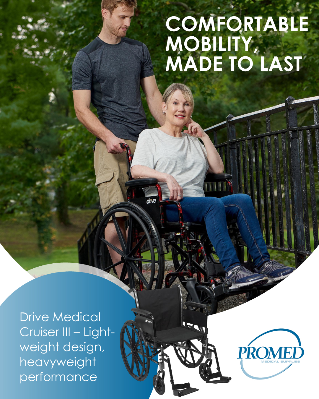 ProMed - The Cruiser III Wheelchair by Drive Medical offers a perfect ...
