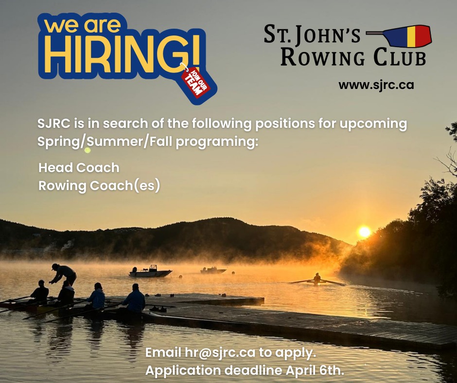 St. John's Rowing Club - SJRC is hiring! Applications for Spring/Summer ...