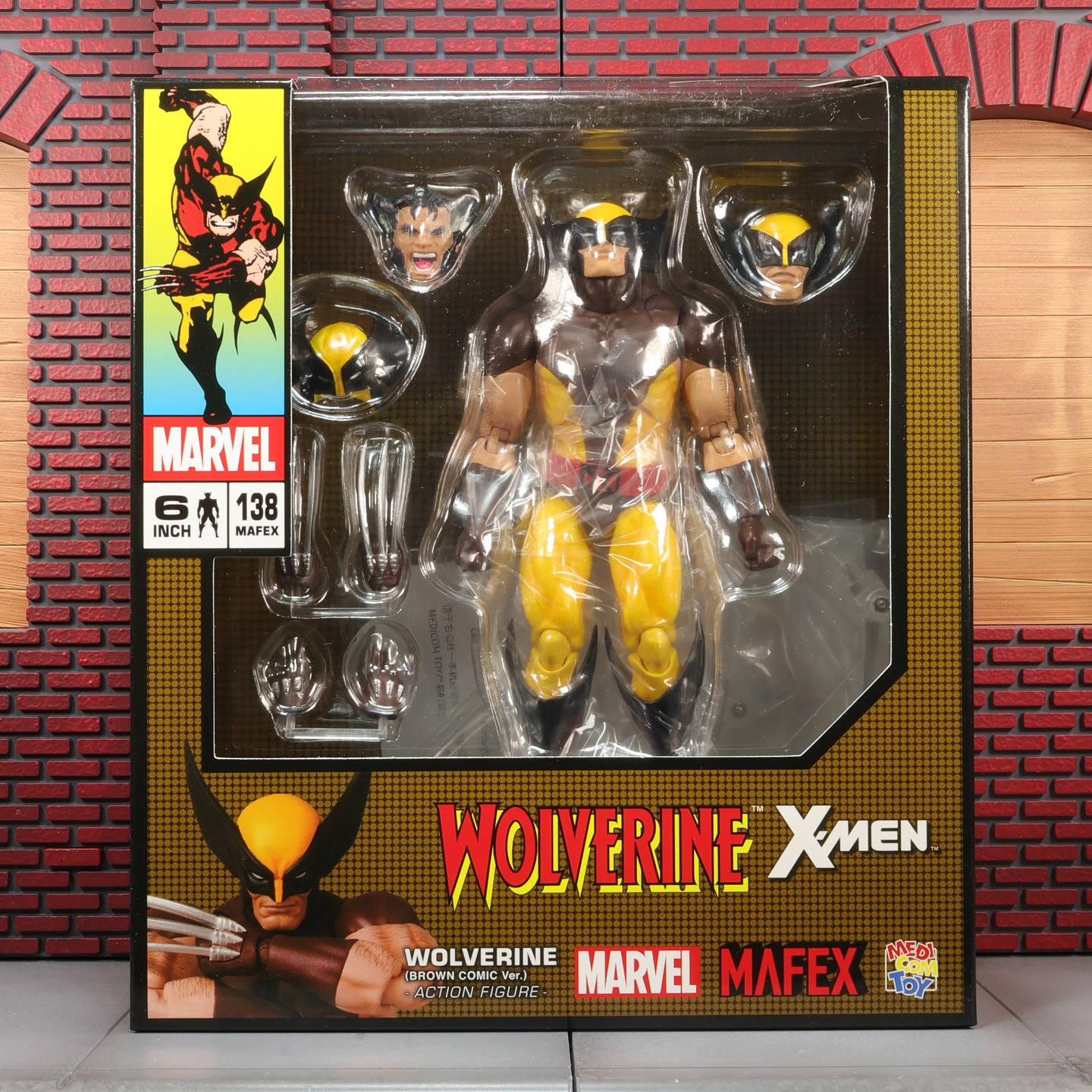 Medicom Toy Mafex No. 138 Marvel X-Men WOLVERINE (Brown Comic Ver 
