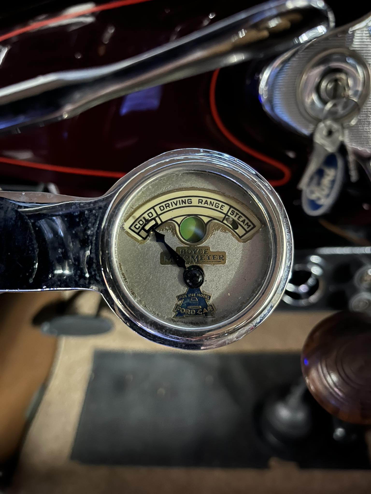 Boyce Motometer on 1924 Ford 