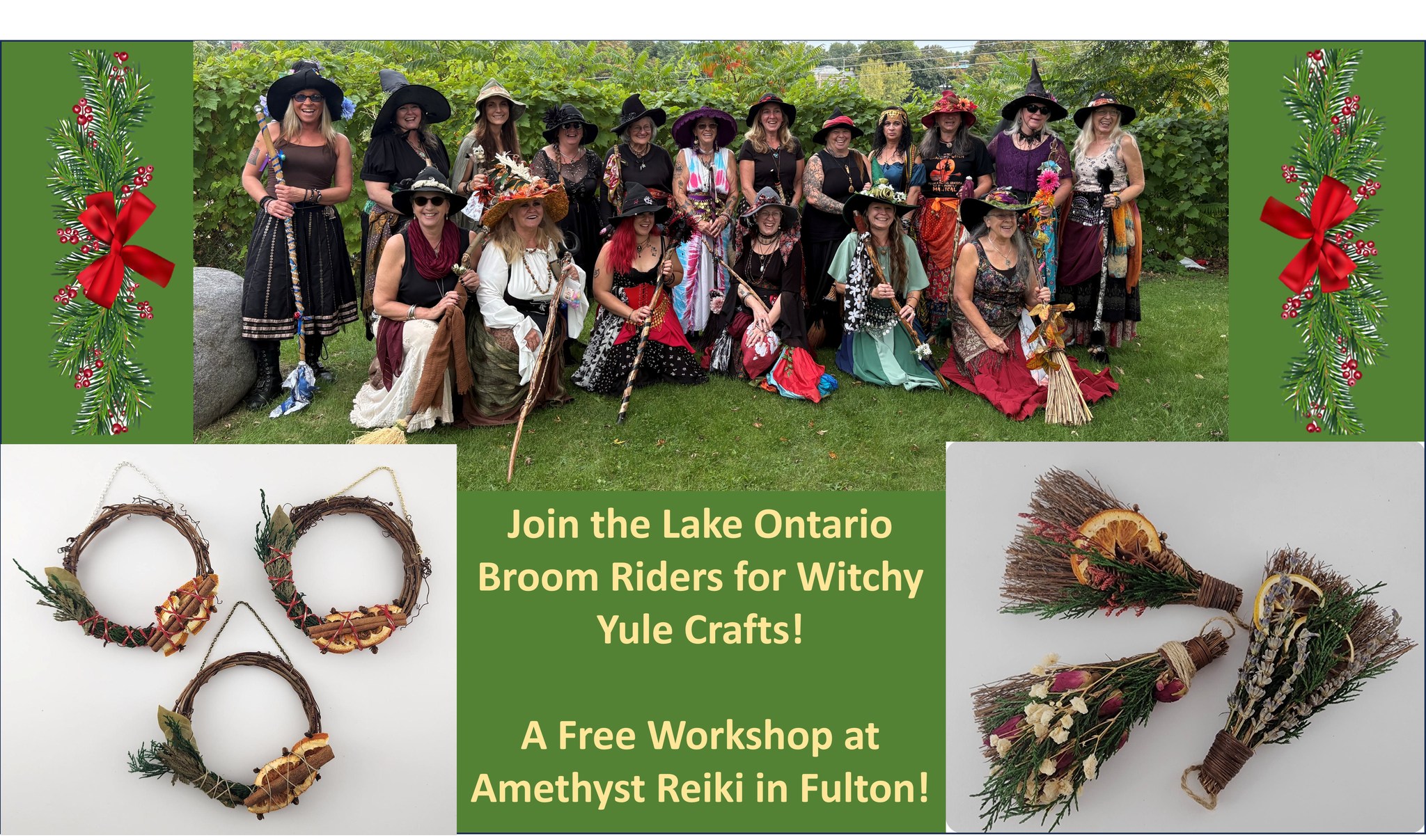 Make Witchy Yule Crafts Workshop with the Lake Ontario Broom Riders