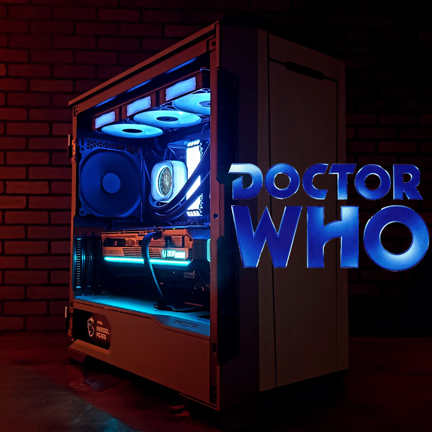 Custom gaming PC with Zotac RTX 5080 and Corsair Titan RX LCD cooler