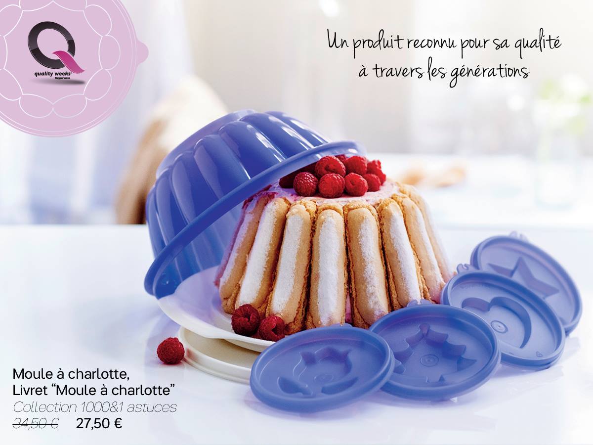 Moule à Charlotte Tupperware - Forme Couronne, Coloris Violet/blanc - Occasion