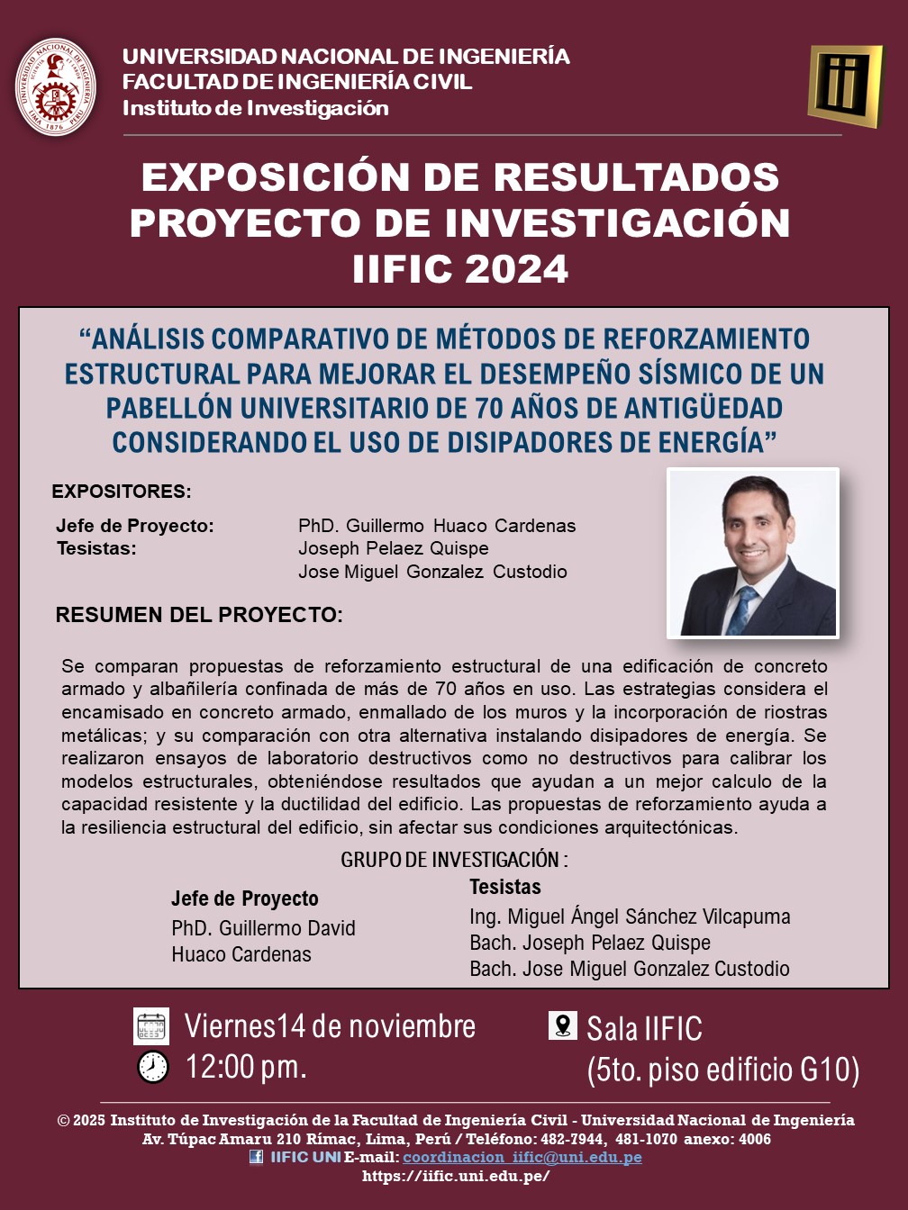 IIFIC - Exposición de resultados de proyecto de investigación IIFIC ...