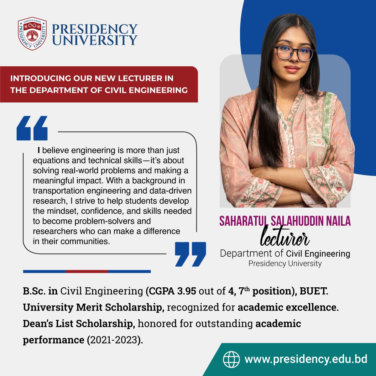 🌟 𝐅𝐚𝐜𝐮𝐥𝐭𝐲 𝐒𝐩𝐨𝐭𝐥𝐢𝐠𝐡𝐭: 𝐒𝐚𝐡𝐚𝐫𝐚𝐭𝐮𝐥... - Presidency University | Facebook