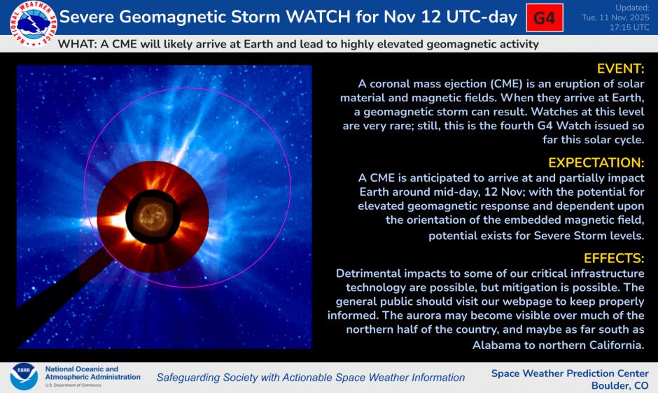 Alberta - SEVERE GEOMAGNETIC STORM WATCH ISSUED The U.S. Space Weather ...