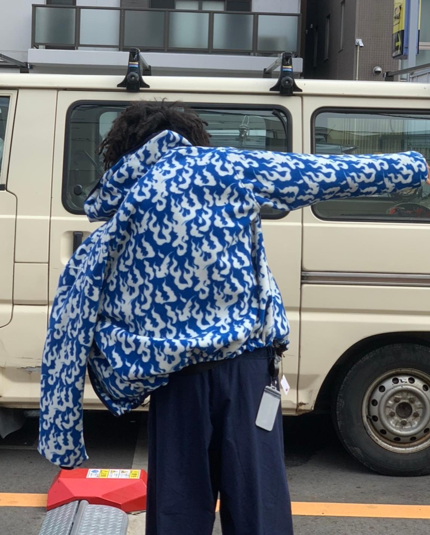 FAN - .﻿ 【HELLRAZOR】﻿ ﻿ -- FLAME REVERSIBLE FLEECE NYLON 
