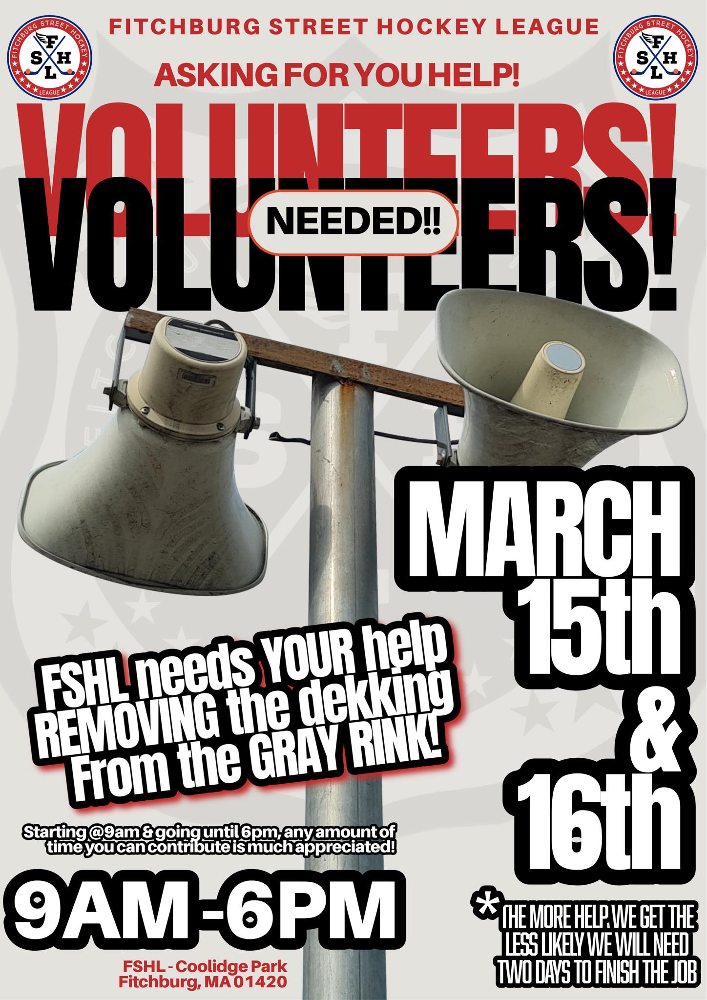 Fitchburg - Volunteers needed next weekend! We are pulling up the ...