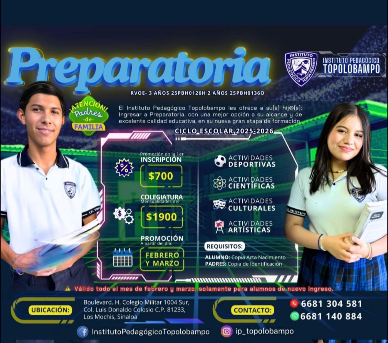 Instituto - Inscripciones Abiertas: Ciclo Escolar 2025-2026 El ...