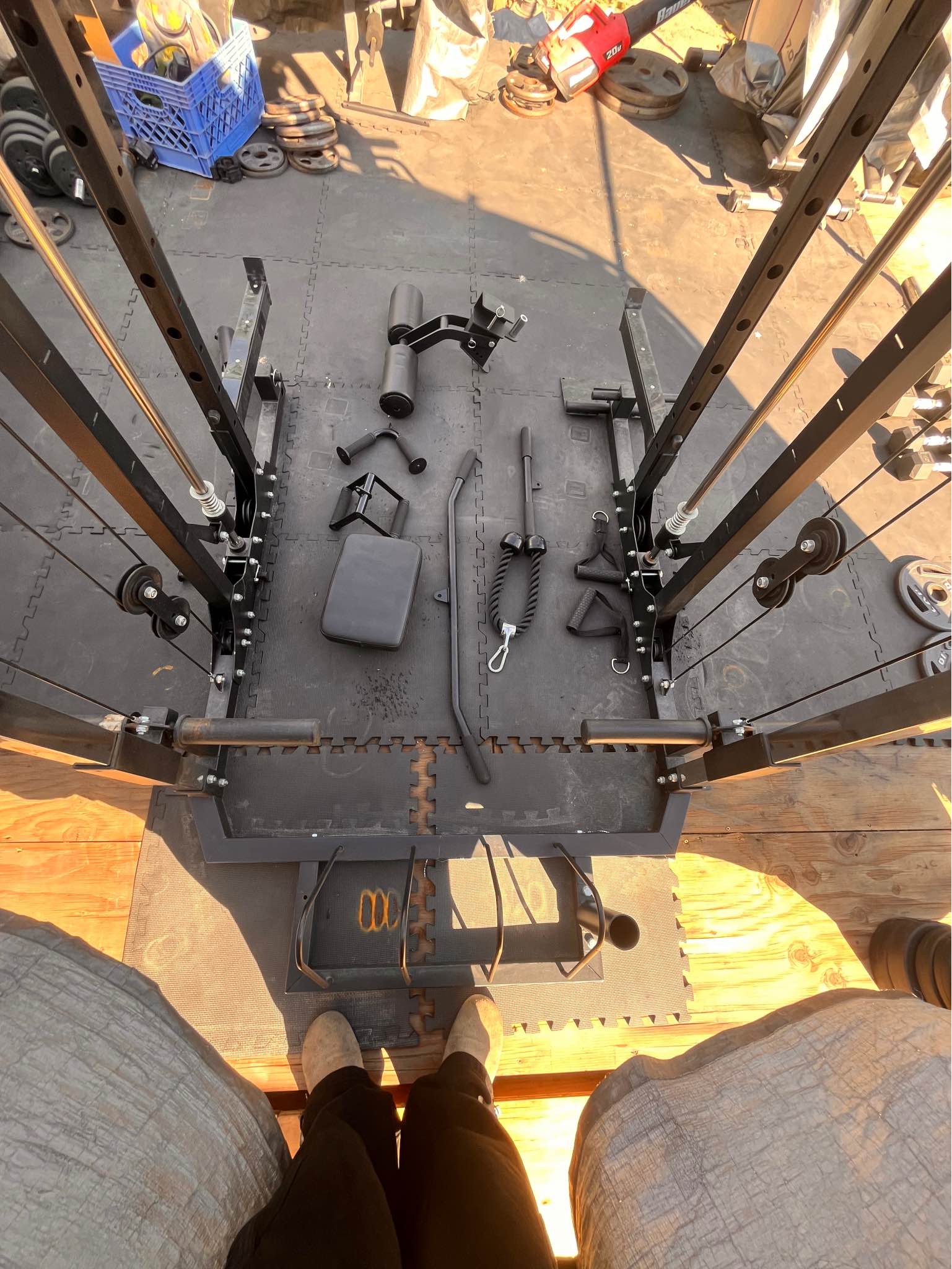 Mikolo Smith Machine + Dual adjustable cable stack, attachments ...