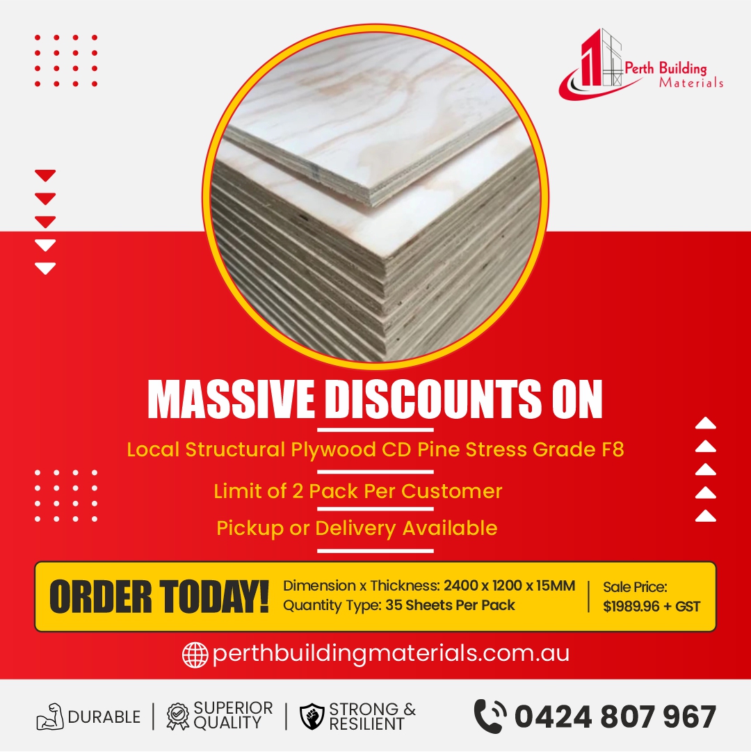 Perth - 🏗️ Local Structural Plywood – CD Pine F8 🏗️ ️ Strong & reliable ...