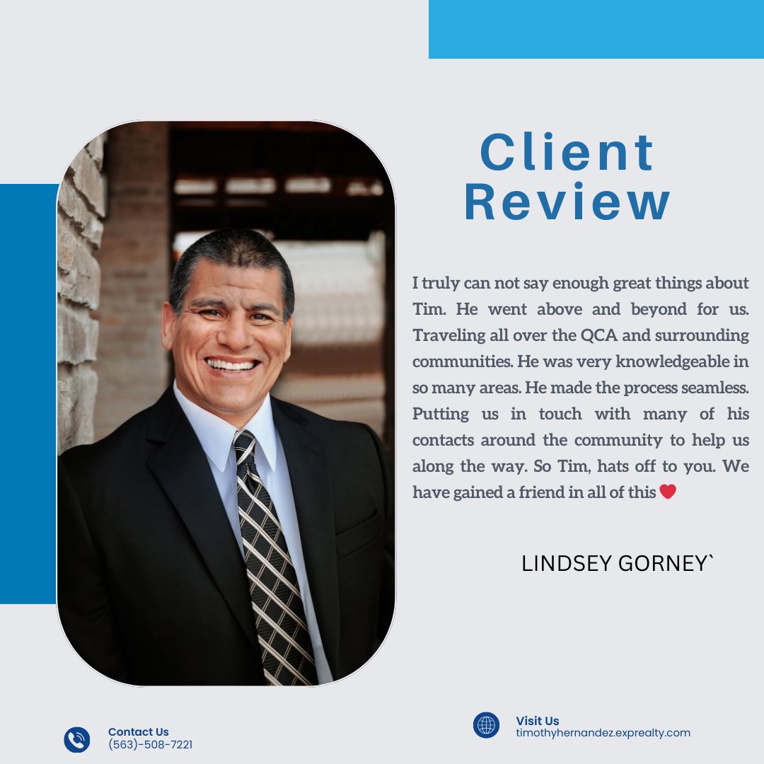 Tim Hernandez, Realtor brokered by Exp Realty LLC - Lindsey - thank you ...