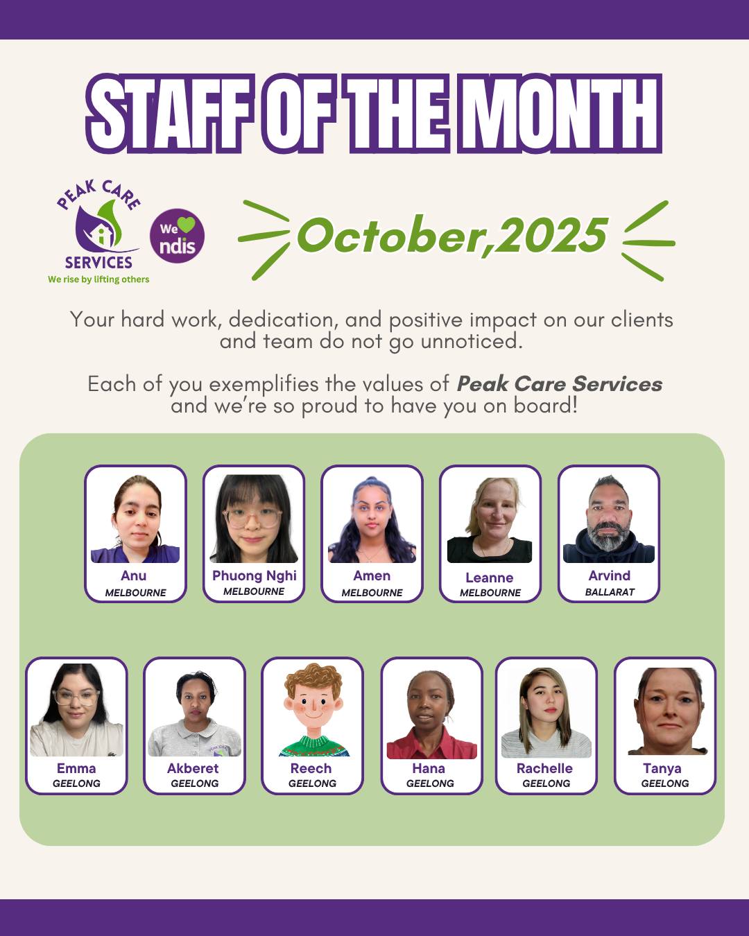 Peak - Huge congratulations to our October Staff of the Month ...