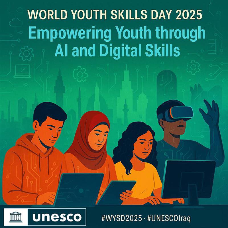 UNESCO - 🚀 World Youth Skills Day 2025 – Youth empowerment through AI ...