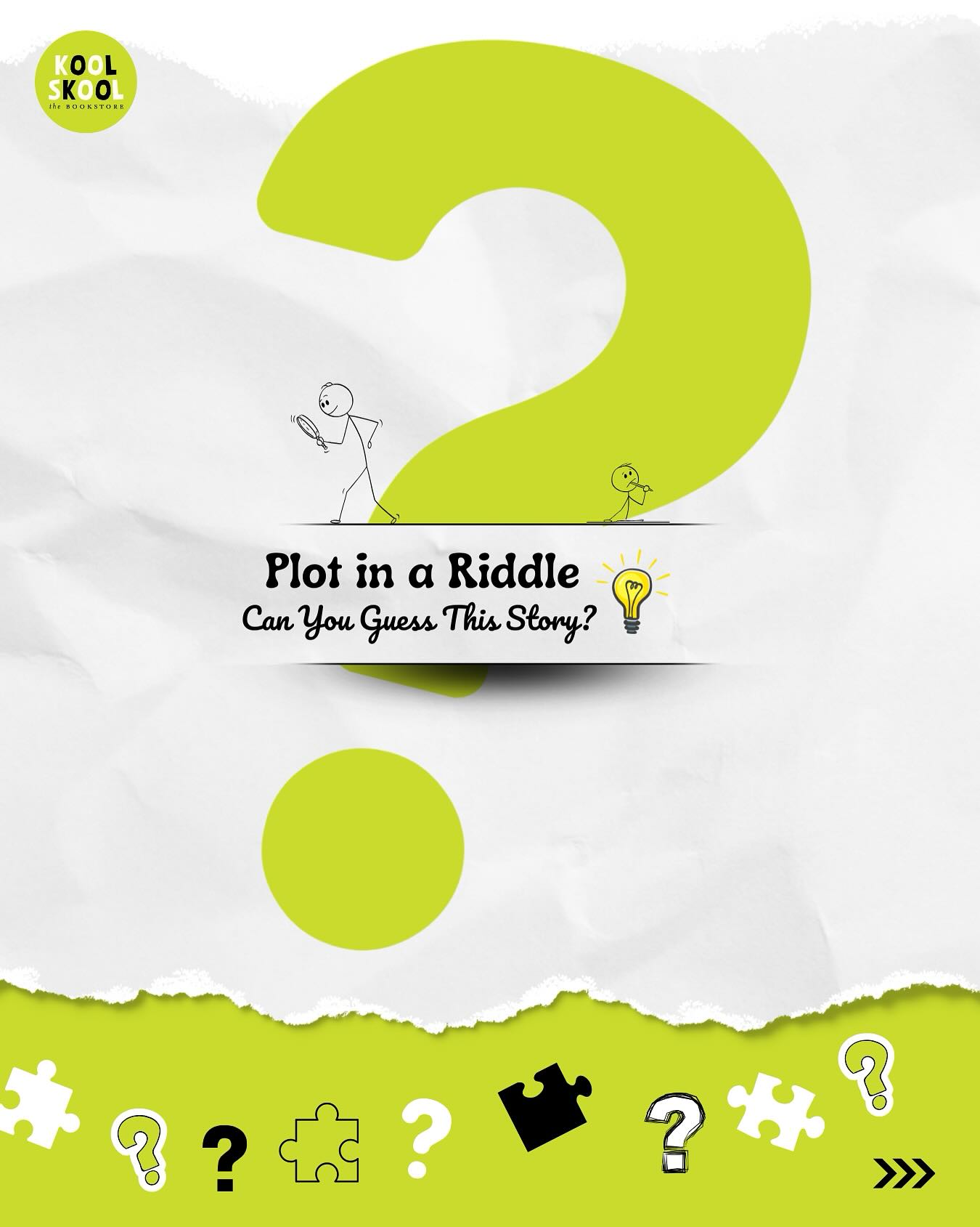 🧩 Plot in a Riddle: Can You... - KoolSkool - The Book Store | Facebook