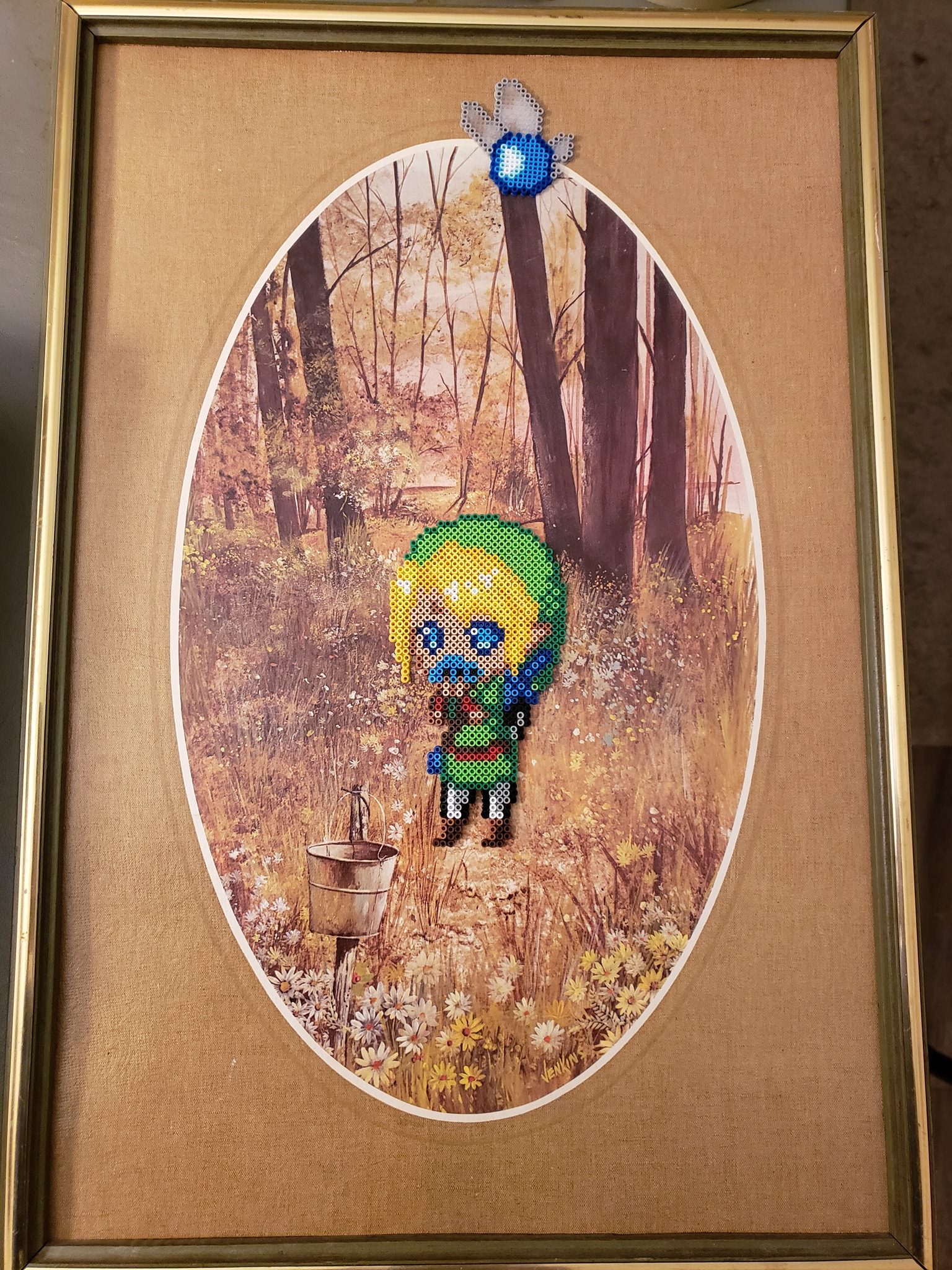 Geraldine Ashman designed these perler bead Link and Zelda from