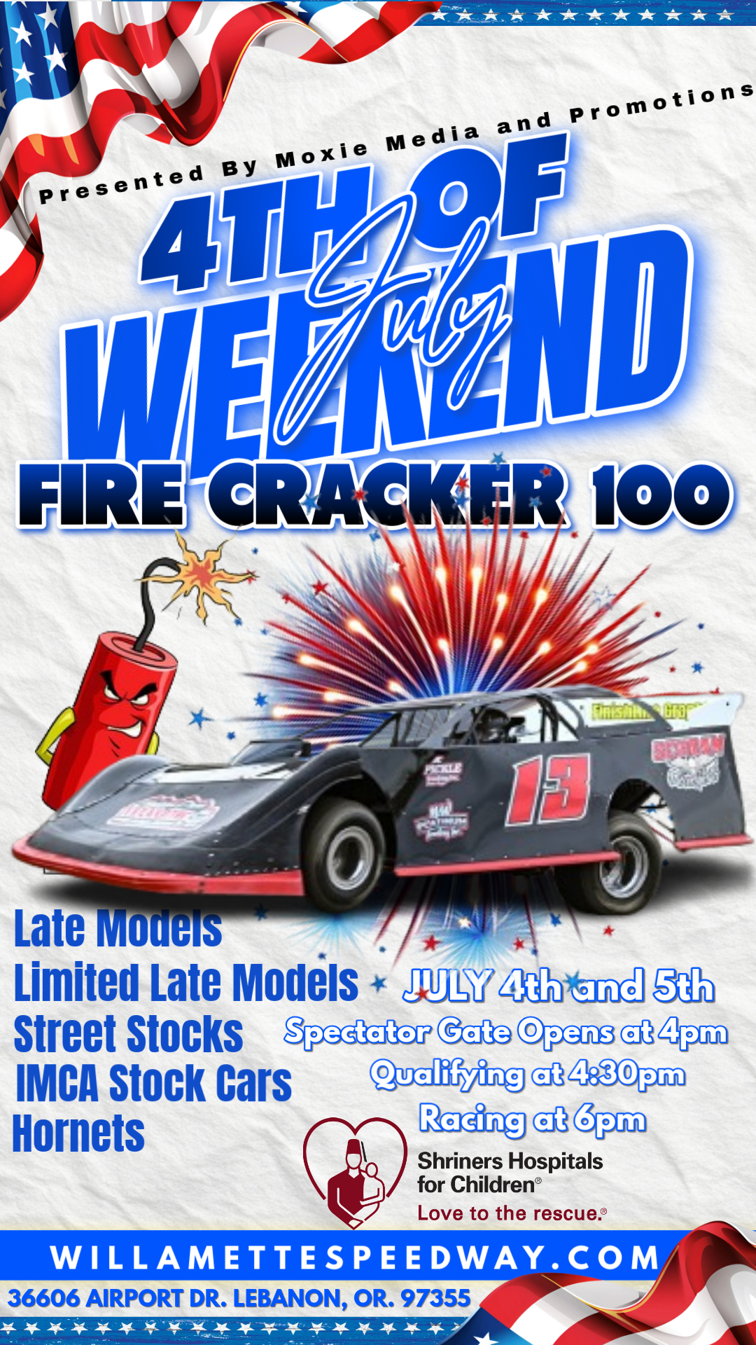 Willamette - Lebanon, OR — July 4–5, 2025 Ladies and gentlemen, race ...